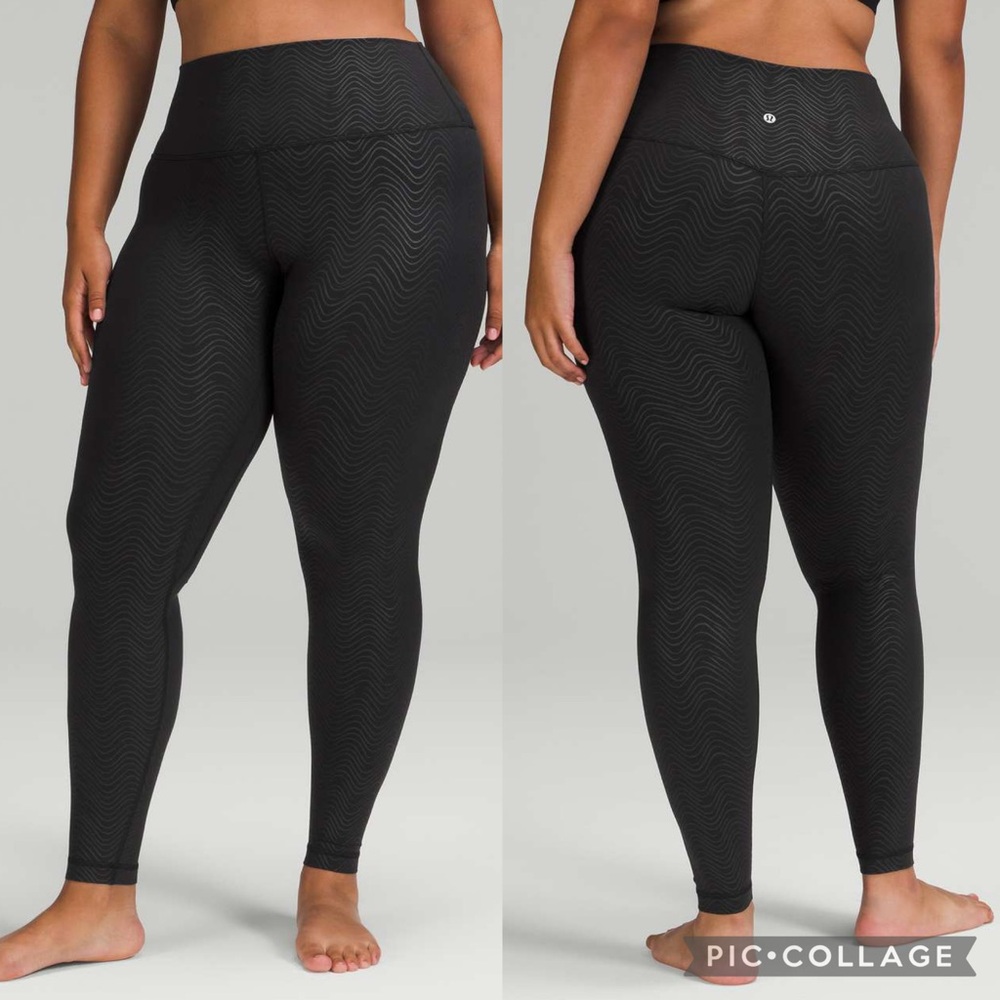 Lululemon Align 28” Black Wavy Leggings